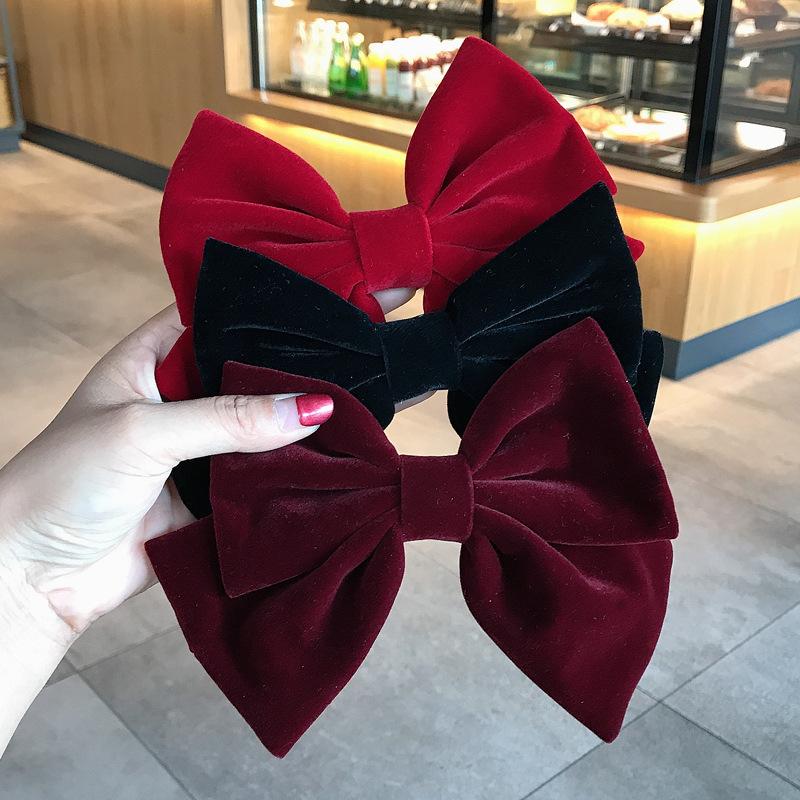 New fashion Autumn winter velvet cloth spring clip Solid color big bow hairpin Barrettes Women girls hair accessoriesr Headwear
New fashion Autumn winter velvet cloth spring clip Solid color big bow hairpin Barrettes Women girls hair accessoriesr Headwear