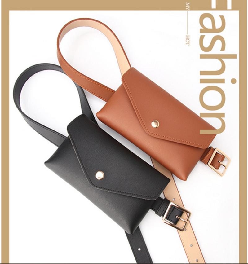 2020 New Explosion Style Fashion Ms. Belt Belt Bag Mini Phone Key Small Bag Decorative, Black