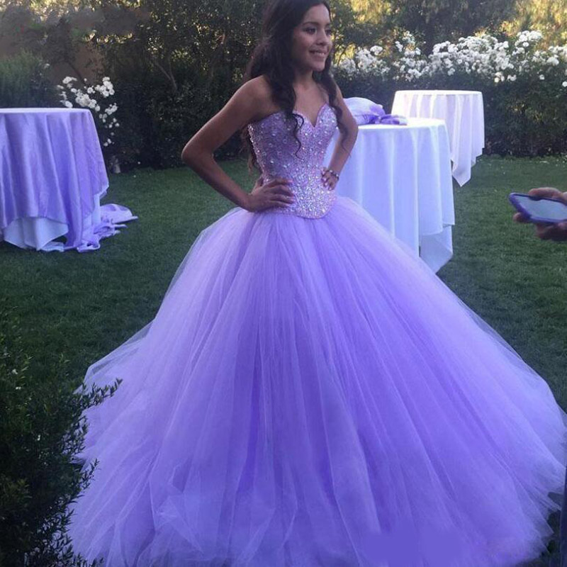 Luxury Crystals Quinceanera Dresses Ball Gown Tulle Prom Debutante Sixteen Sweet 16 Dress vestidos de 15 ano