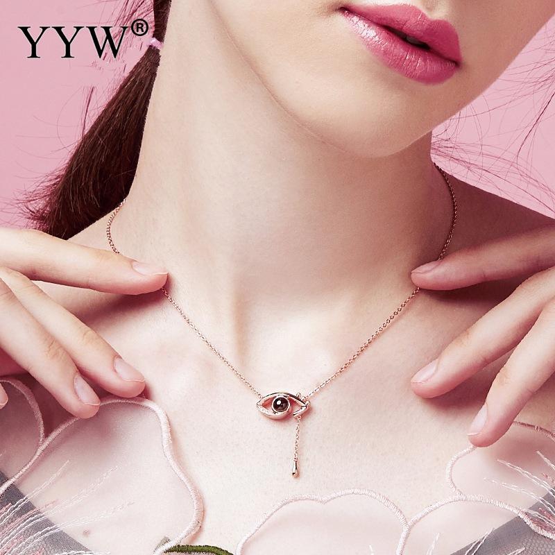 Fashion Stainless Steel Eye Pendant Necklace 100 Languages I Love You Love Memory Wedding Jewelry Projection Necklace Romantic
Fashion Stainless Steel Eye Pendant Necklace 100 Languages I Love You Love Memory Wedding Jewelry Projection Necklace Romantic