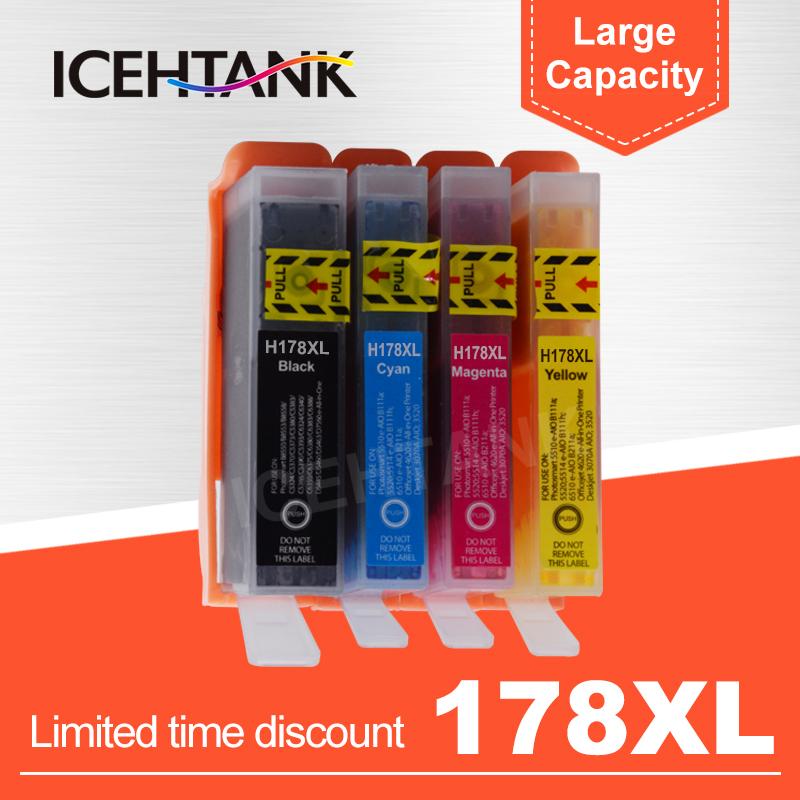 ICEHTANK Compatible Ink Cartridge Replacement For 178 XL For 178 Photosmart 5510 5515 6510 7510 B109a B110a 3070a Printer
ICEHTANK Compatible Ink Cartridge Replacement For 178 XL For 178 Photosmart 5510 5515 6510 7510 B109a B110a 3070a Printer