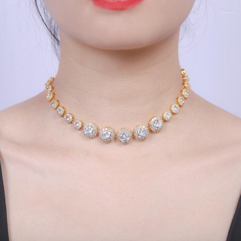 Chokers Arrival Stunning Halo Round Cut Icy Cubic Zirconia CZ Crystal Tennis Choker Or Collar Necklace Shiny Party Hiphop Jewelry1
Chokers Arrival Stunning Halo Round Cut Icy Cubic Zirconia CZ Crystal Tennis Choker Or Collar Necklace Shiny Party Hiphop Jewelry1