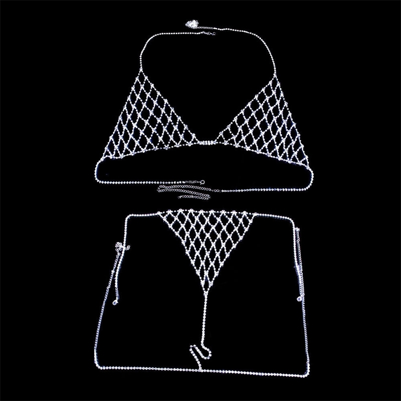 Stonefans Lady Sexy Mesh Rhinestone Bikini Thong Panties Body Chain Bra Underwear Set Crystal Body Jewelry Harness Bra and Thong T200508
Stonefans Lady Sexy Mesh Rhinestone Bikini Thong Panties Body Chain Bra Underwear Set Crystal Body Jewelry Harness Bra and Thong T200508