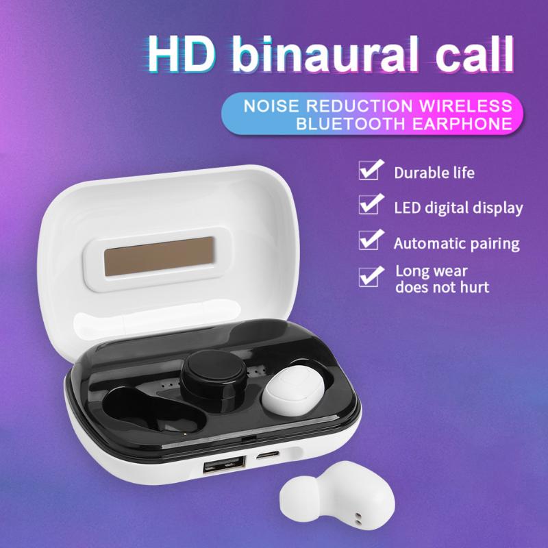 Wireless BT5.0 Lightness Portability No Space Occupy Binaural Digital Display Earphones with Breathing Light, Black
Wireless BT5.0 Lightness Portability No Space Occupy Binaural Digital Display Earphones with Breathing Light, Black