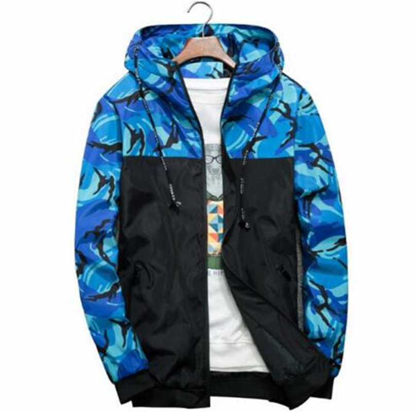 Spring Autumn Mens Casual Camouflage Hoodie Jacket Men Waterproof Clothes Men's Windbreaker Coat Male Outwear T200107