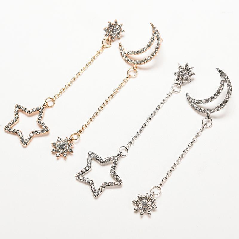 Stud 2021 Arrival Zircon Stars Moon Asymmetrical Earrings Fashion Small Fresh Snowflake Tassel Long Section Women1
Stud 2021 Arrival Zircon Stars Moon Asymmetrical Earrings Fashion Small Fresh Snowflake Tassel Long Section Women1