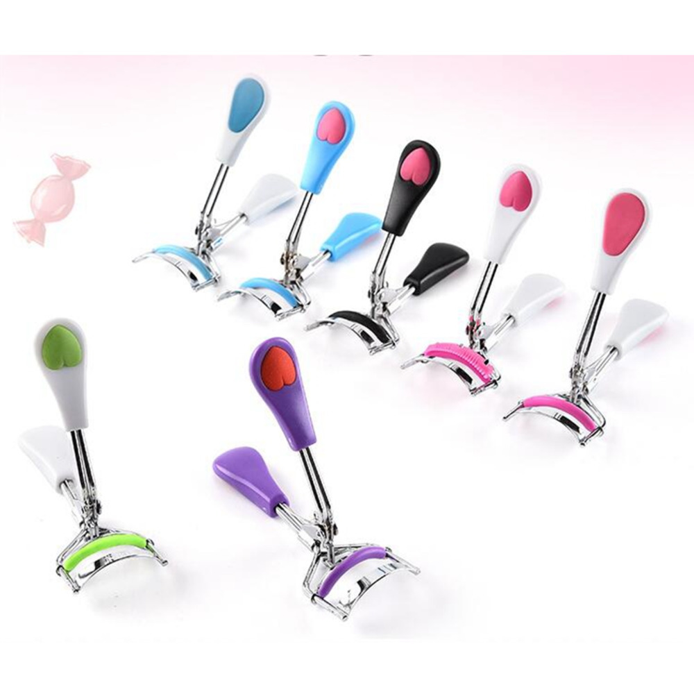 Stainless Steel Curling Eyelash Curler Local Eye lash Curler Heart Colorful Eyelash Clip Makeup Tools Beauty Tool
