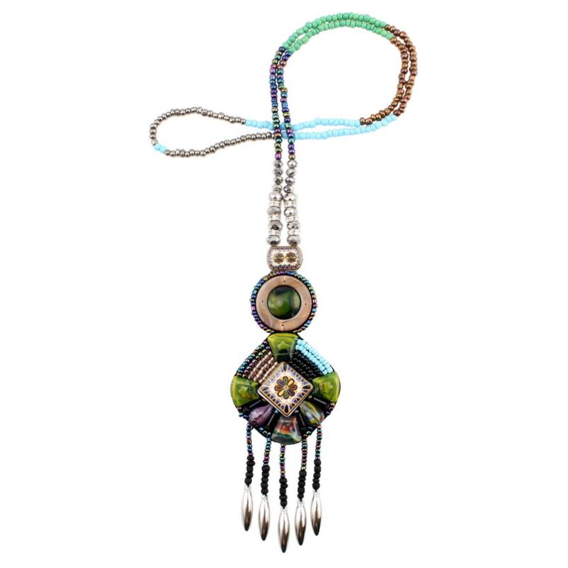 Fashion Brand Vintage Style Pendant Resin Bead Chain Necklace for Women Vintage Long Ethnic Tibetan Jewelry Accessories
Fashion Brand Vintage Style Pendant Resin Bead Chain Necklace for Women Vintage Long Ethnic Tibetan Jewelry Accessories