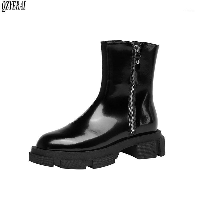 QZYERAI New winter 100% genuine leather Women boots Fashion ankle boots Female warm Women shoes1, Black
QZYERAI New winter 100% genuine leather Women boots Fashion ankle boots Female warm Women shoes1, Black