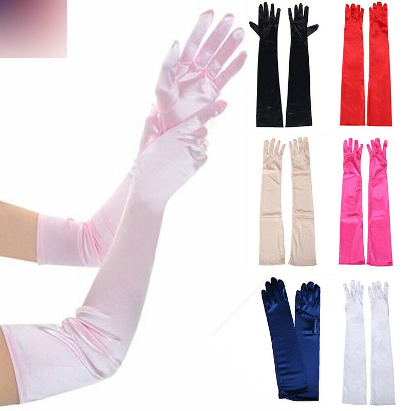 Women Gloves Evening Party Formal Solid Color Satin Long Finger Mittens for Elegant Lady Events Activities Red White Rose Color
Women Gloves Evening Party Formal Solid Color Satin Long Finger Mittens for Elegant Lady Events Activities Red White Rose Color
