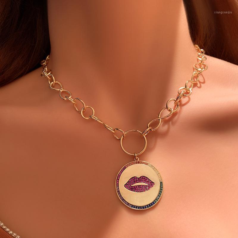 Gold Plated Rose Red Lip Mouth Round Tag Charm Pendant Chunky Chain Short Chocker Necklace Fashion Accessories Chokers, Golden;silver
Gold Plated Rose Red Lip Mouth Round Tag Charm Pendant Chunky Chain Short Chocker Necklace Fashion Accessories Chokers, Golden;silver