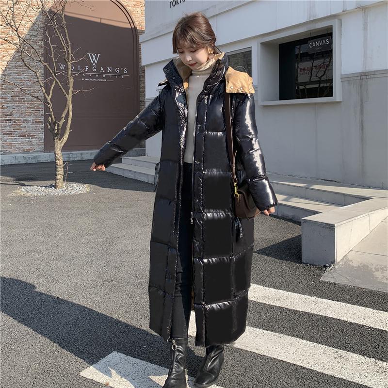Thickened Knee White Duck down Quilt Women' down Jacket Glossy Black Fashion Jacket2020 Winter New
Thickened Knee White Duck down Quilt Women' down Jacket Glossy Black Fashion Jacket2020 Winter New