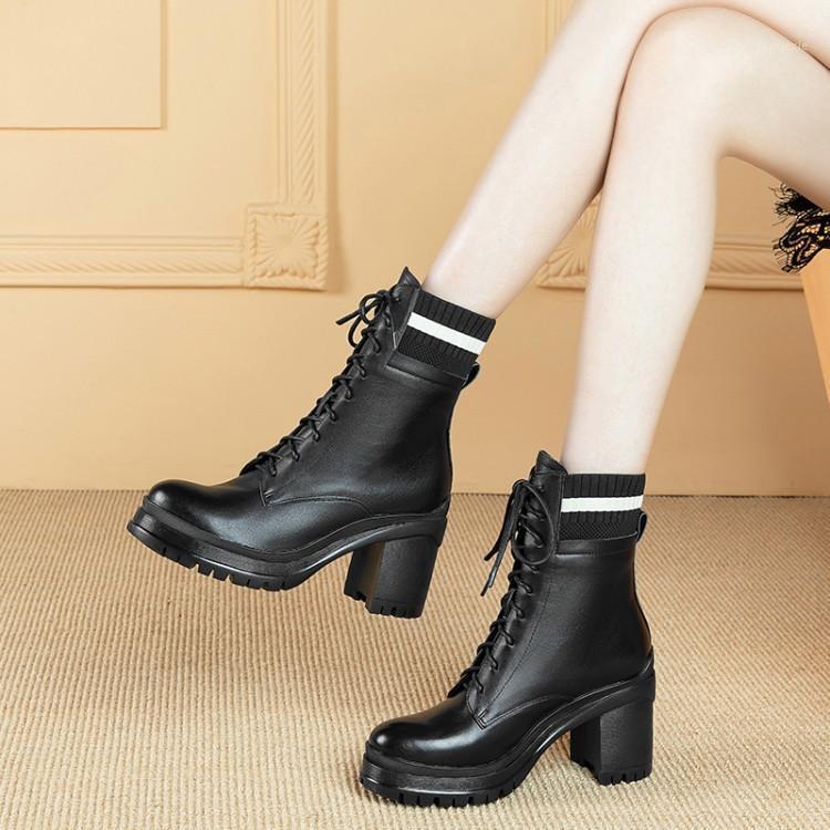 MLJUESE 2021 women Ankle boots Cow leather Winter short plush Round Toe knitted Platform High heels female Riding boots size 391, Black
MLJUESE 2021 women Ankle boots Cow leather Winter short plush Round Toe knitted Platform High heels female Riding boots size 391, Black
