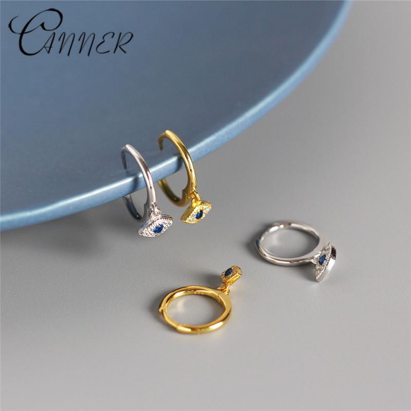 CANNER Lucky Earring 100% 925 Sterling Silver Earrings for Women Mini Zircon Blue Eyes Small Hoop Earring Punk Jewelry
CANNER Lucky Earring 100% 925 Sterling Silver Earrings for Women Mini Zircon Blue Eyes Small Hoop Earring Punk Jewelry