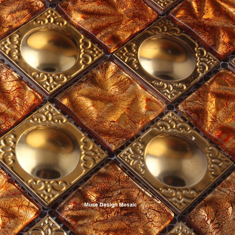 Flower Gold Metal mixed Gold foil Crystal Glass Mosaic tile for indoor fireplace Waistline outdoor wall tile decoration, Silver color
Flower Gold Metal mixed Gold foil Crystal Glass Mosaic tile for indoor fireplace Waistline outdoor wall tile decoration, Silver color