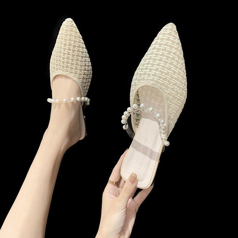 Llogai Flat Shoes Pu Cover Toe Ladies Slippers Luxury Slides Slipers Women Flats Shallow Mules Pointed Designer Zapatillas Mujer, Black
Llogai Flat Shoes Pu Cover Toe Ladies Slippers Luxury Slides Slipers Women Flats Shallow Mules Pointed Designer Zapatillas Mujer, Black