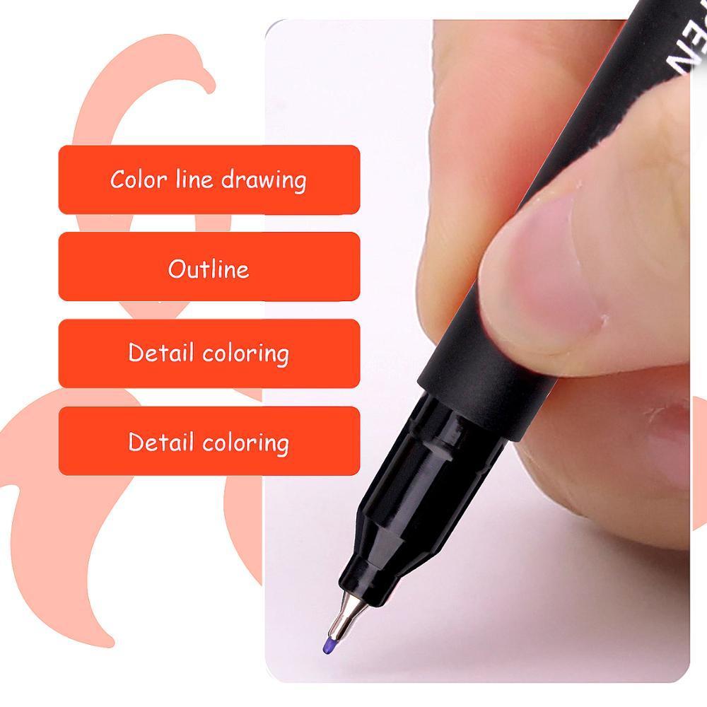Coloring Art Markers Set, 80/120 Colors Dual Tips Fine Point Water Based Marker Fineliner Pens with Canvas Bag, for Kids Adults 201211