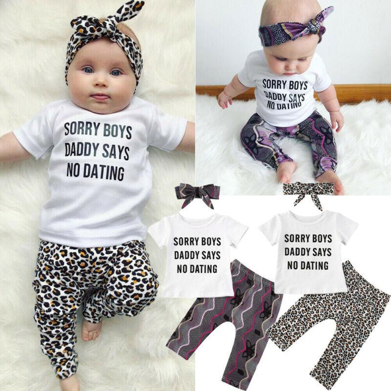 Newborn Baby Girl Clothes Set Short Sleeve Tops T-Shirt Leopard Print Pants Outfits Headdress Set1
Newborn Baby Girl Clothes Set Short Sleeve Tops T-Shirt Leopard Print Pants Outfits Headdress Set1