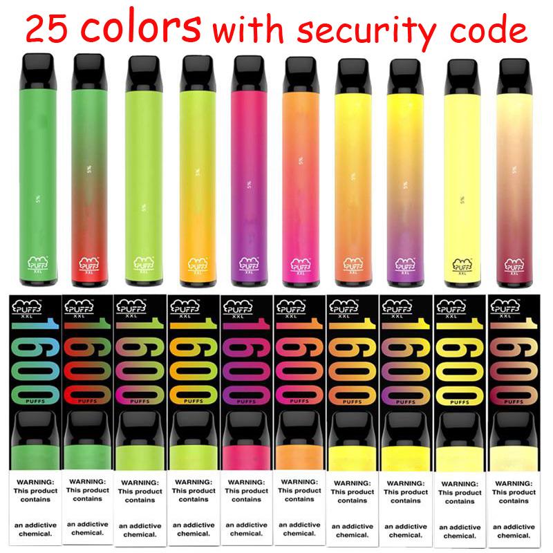Top Quality Puff XXL Disposable Vape 1600puffs 40 Colors smoke Device Portable Puf Bar Plus Vaporizer Pen DHL Free
Top Quality Puff XXL Disposable Vape 1600puffs 40 Colors smoke Device Portable Puf Bar Plus Vaporizer Pen DHL Free
