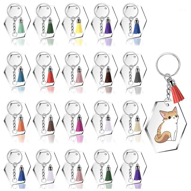 Acrylic Transparent Discs Clear Acrylic Hexagon Keychain Blanks with 30Pcs Key Chains, 30Pcs Colorful Tassel Pendants,1
Acrylic Transparent Discs Clear Acrylic Hexagon Keychain Blanks with 30Pcs Key Chains, 30Pcs Colorful Tassel Pendants,1