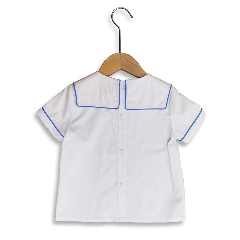 INS Summer Popular Baby Clothing New Spanish Children's Clothing Short-Sleeved Embroidered Cotton Top Toddler Boy ClothesX1019