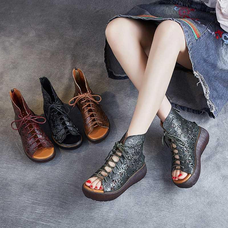 2020 Women Origional Vintage Embossed Genuine Leather Roman Women's Sandal Boots Fish Mouth Platform National Sandals Women1, Red
2020 Women Origional Vintage Embossed Genuine Leather Roman Women's Sandal Boots Fish Mouth Platform National Sandals Women1, Red