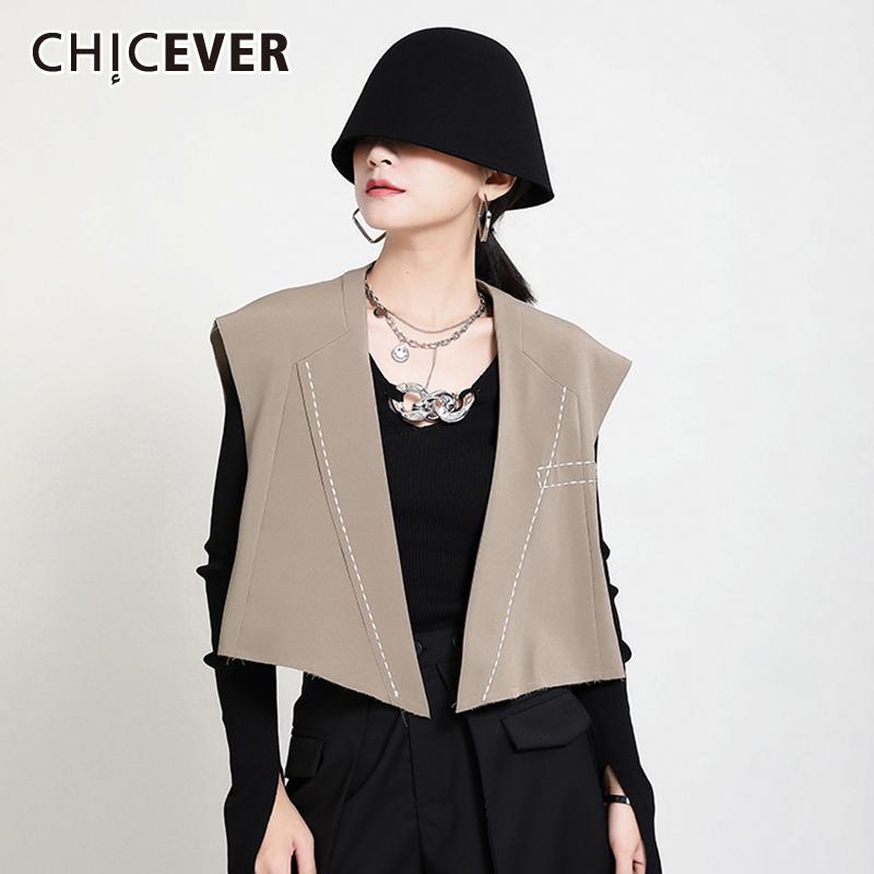 CHICEVER Minimalist Short Vest For Women V Neck Sleeveless Casual Loose Open Stitch Vests Female Fashion Clothing 2020 New Style, Black
CHICEVER Minimalist Short Vest For Women V Neck Sleeveless Casual Loose Open Stitch Vests Female Fashion Clothing 2020 New Style, Black