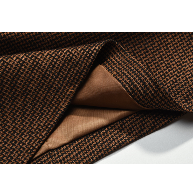 AEL Women Winter Autumn Plaid Woolen Suit Jacket Grace Female Coat Fashion Lattice Slim Waist Office Lady Clothing 201030