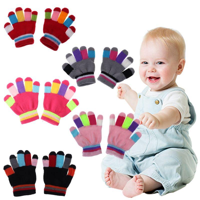 1 Pair Kids Gloves Full Finger Warm Winter Children Colorful Stripe Knitted Boys Girls Solid Glove Multi Color Elastic 19QF, Gray
1 Pair Kids Gloves Full Finger Warm Winter Children Colorful Stripe Knitted Boys Girls Solid Glove Multi Color Elastic 19QF, Gray