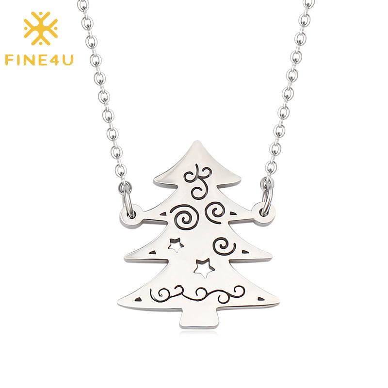 FINE4U N455 Stainless Steel Christmas Tree Pendant Necklace Santa Claus Jewelry Gifts For Girls Daughter Wife Mother
FINE4U N455 Stainless Steel Christmas Tree Pendant Necklace Santa Claus Jewelry Gifts For Girls Daughter Wife Mother