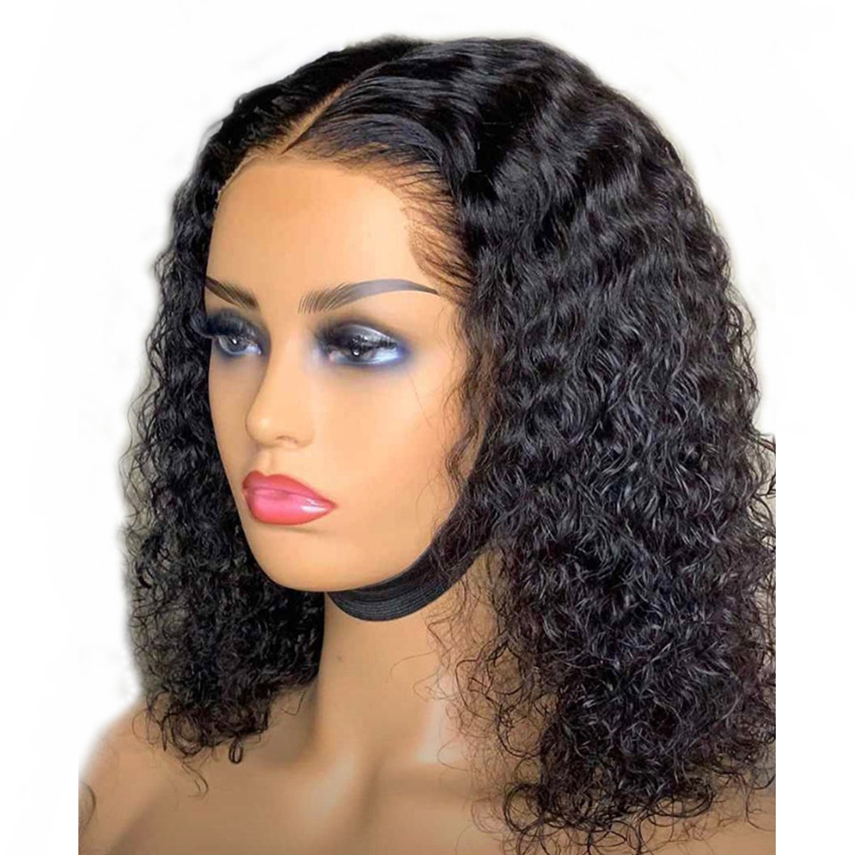 Deep Curly Natural Color 5x5 PU Silk Top Lace Front Human Hair Wigs with Natural Hairline 150Density Short Bob Lace Front Wigs, Black;brown
Deep Curly Natural Color 5x5 PU Silk Top Lace Front Human Hair Wigs with Natural Hairline 150Density Short Bob Lace Front Wigs, Black;brown