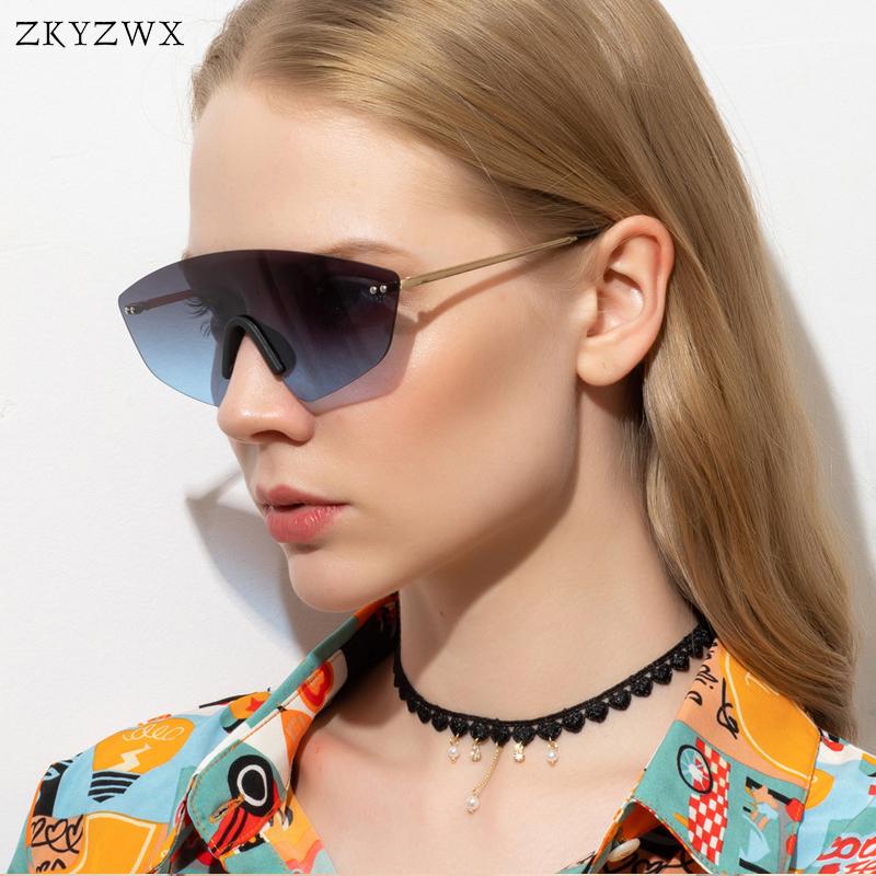 Sunglasses ZKYZWX Vintage Women One Piece Gradient Lens Trending Rimless Sun Glasses For Men Luxury Design Oversized
Sunglasses ZKYZWX Vintage Women One Piece Gradient Lens Trending Rimless Sun Glasses For Men Luxury Design Oversized