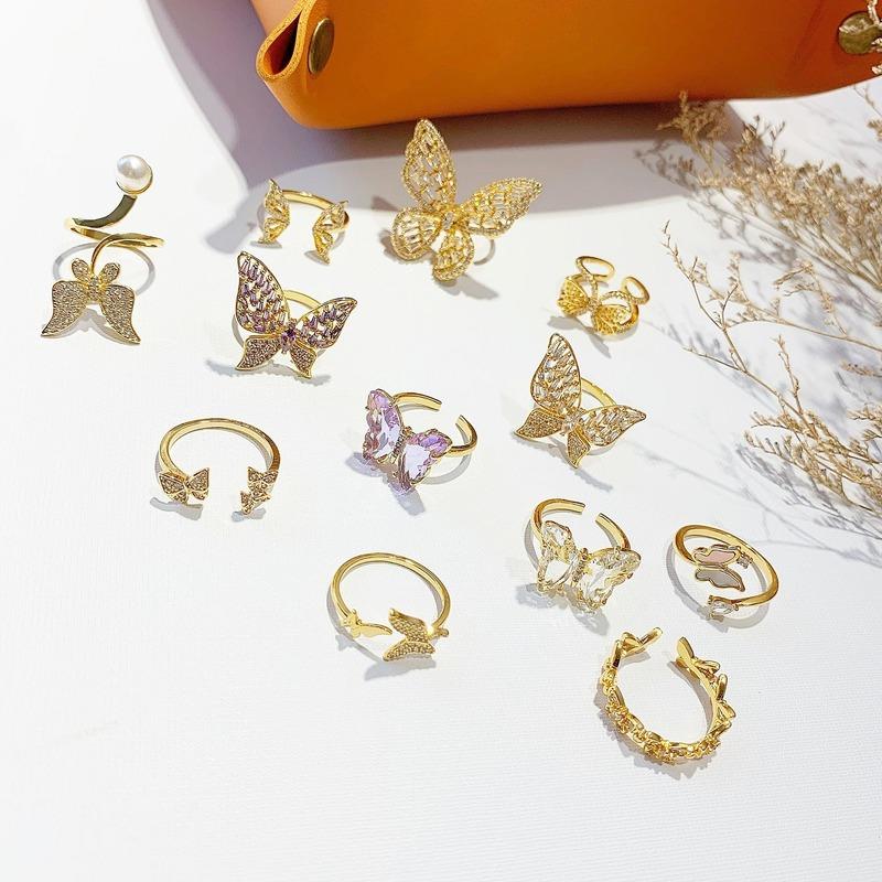 Wedding Rings Fashion Bling Zircon Cute Butterfly Flower Opening For Women Gift Jewelry Adjustable Girls Party Finger Ring Bague Anillos
Wedding Rings Fashion Bling Zircon Cute Butterfly Flower Opening For Women Gift Jewelry Adjustable Girls Party Finger Ring Bague Anillos