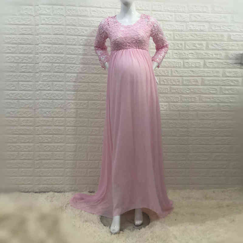 New Sexy Maternity Photography Dresses For Baby Shower Party Long Pregnancy Shoot Dress Cute Pregnant Women Maxi Gown Photo Prop AA220309
