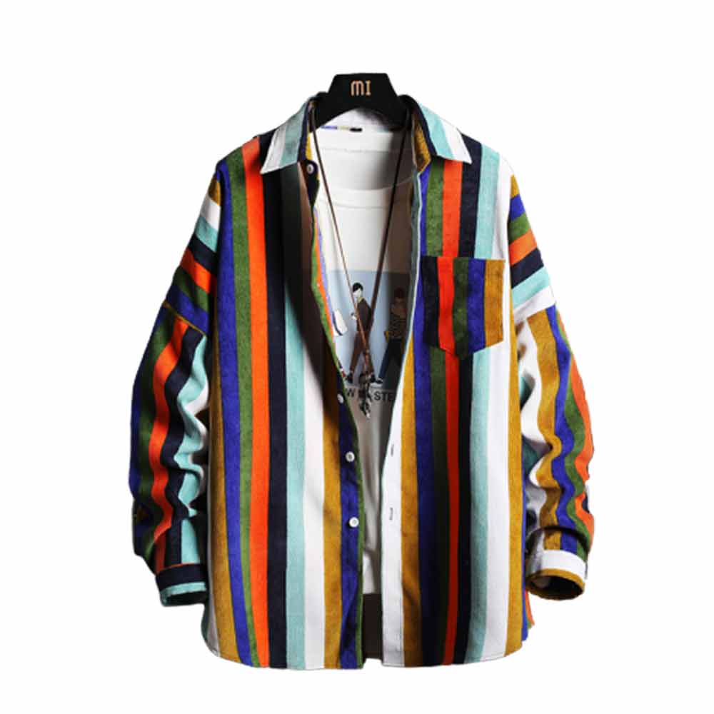 2020 Europe and the United States new color stripe long sleeve shirt leisure and comfortable personality long sleeve shirt, Yellow
2020 Europe and the United States new color stripe long sleeve shirt leisure and comfortable personality long sleeve shirt, Yellow