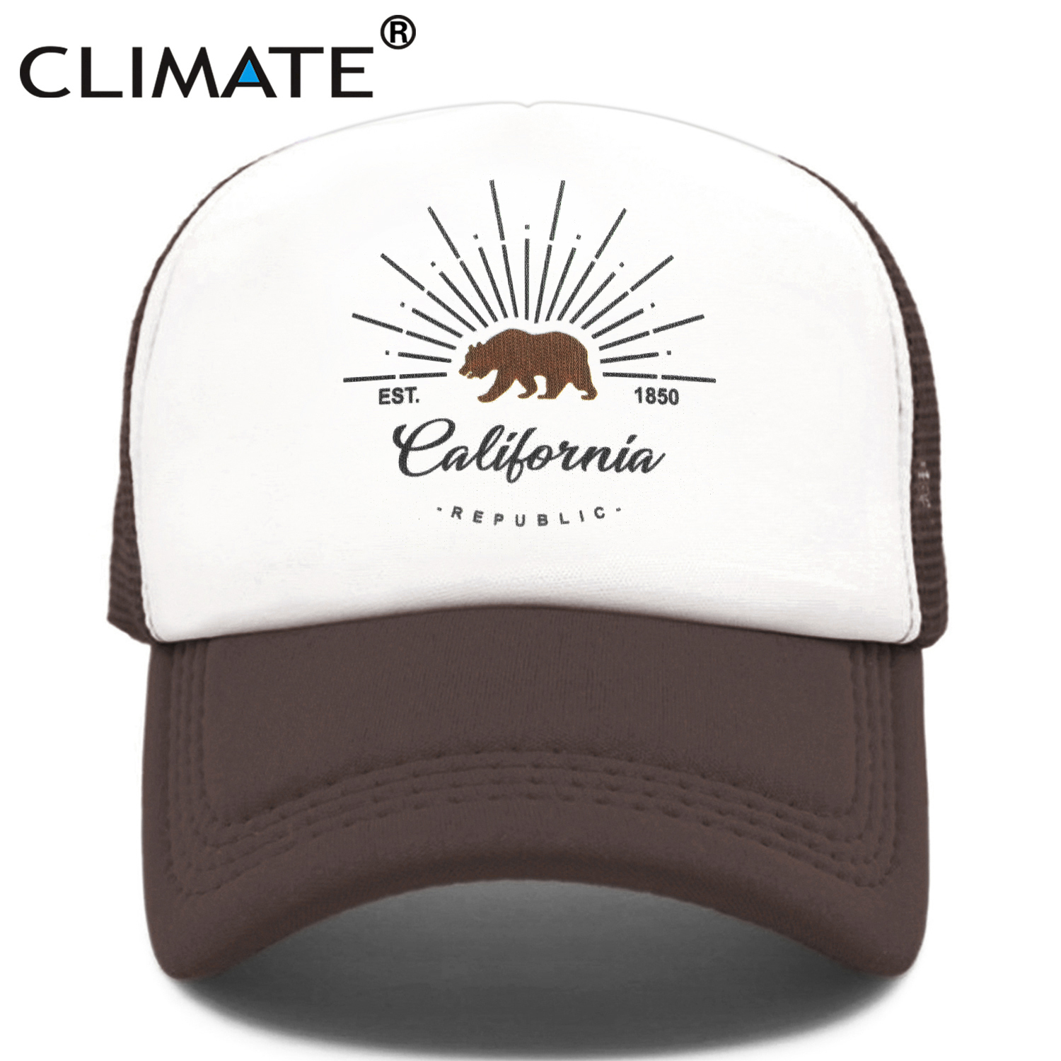 CLIMATE California Trucker Cap Bear California Republic Flag Caps Men Women Hip Hop Funny Hat Baseball Cap Cool Summer Mesh CapX1016, Full white cap
CLIMATE California Trucker Cap Bear California Republic Flag Caps Men Women Hip Hop Funny Hat Baseball Cap Cool Summer Mesh CapX1016, Full white cap