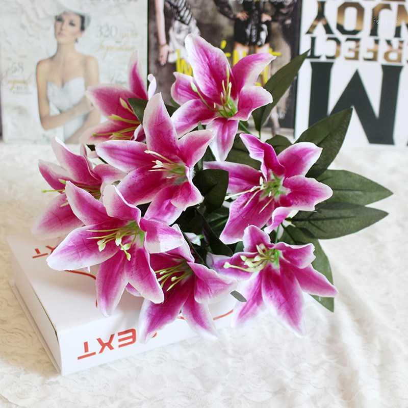 10 Heads 1 Bunch Multicolor Artificial Lily Flower Bouquet Fake Flowers Bridal Flower for DIY Home Wedding Wreath Decoration1
10 Heads 1 Bunch Multicolor Artificial Lily Flower Bouquet Fake Flowers Bridal Flower for DIY Home Wedding Wreath Decoration1