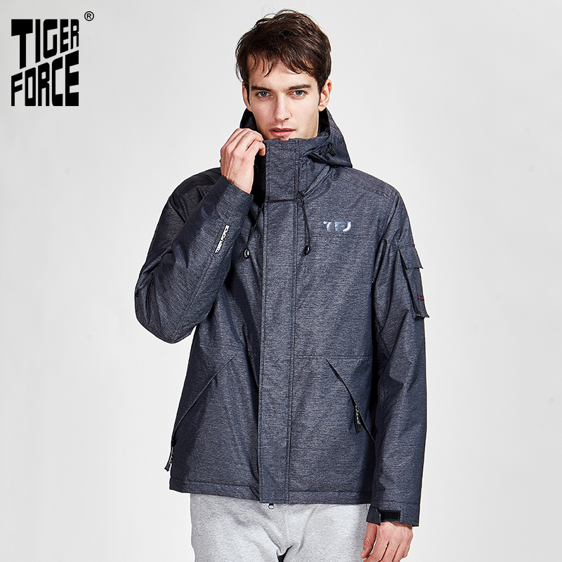 TIGER FORCE new arriva spring autumn sport jacket with a hood casual men jackets and coats with zipper warm clothes 50612 201214