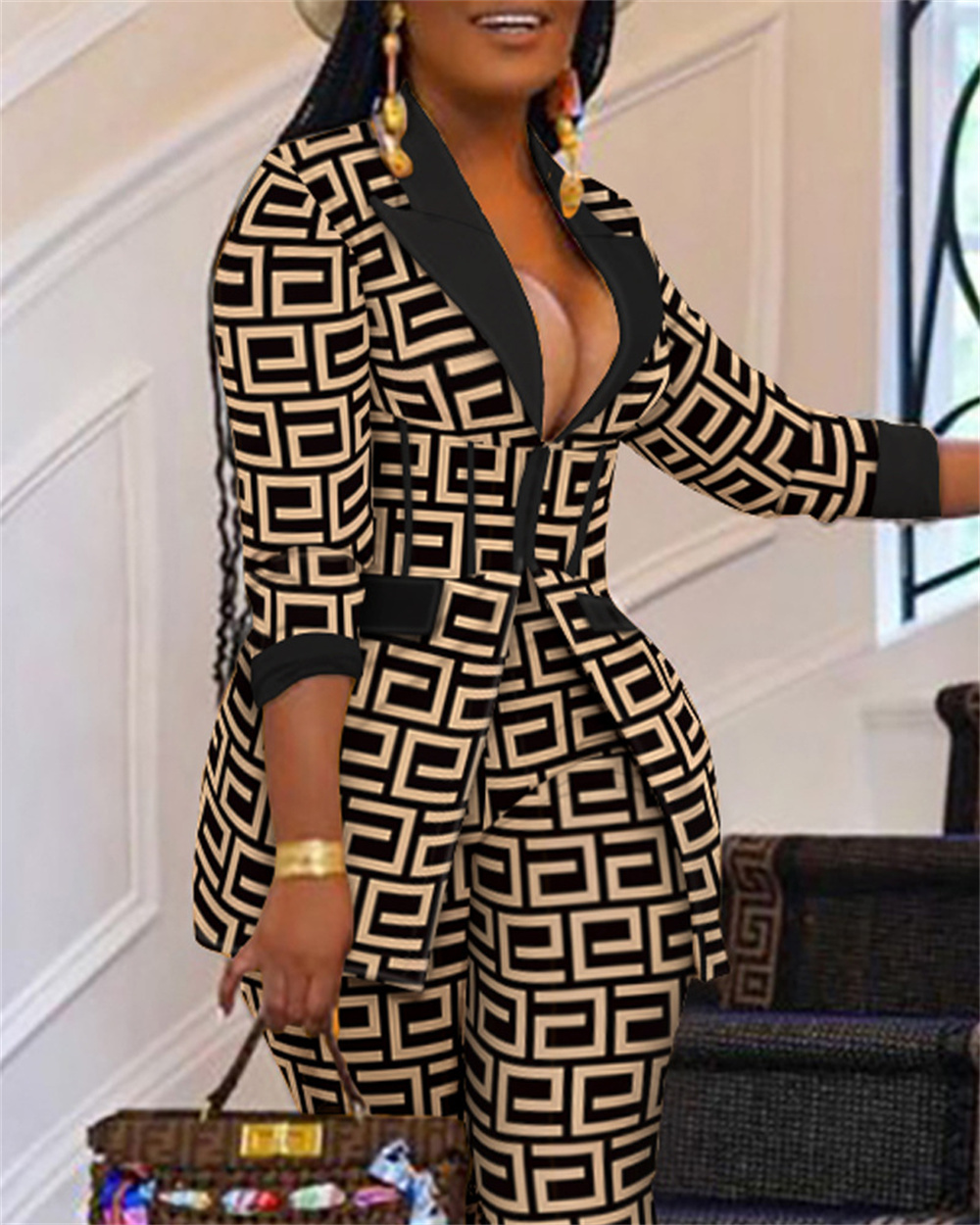 Spring Autumn Women Tracksuits Pant Suits Streetwear Long Sleeve Coat and High Waist Trouser 2 Piece Set Fashion Women Causal Working Clothing, Gold
Spring Autumn Women Tracksuits Pant Suits Streetwear Long Sleeve Coat and High Waist Trouser 2 Piece Set Fashion Women Causal Working Clothing, Gold