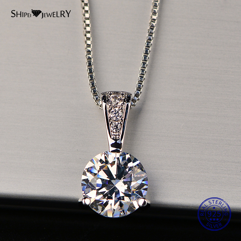 Shipei 925 Sterling Silver Necklace for Women Fine Jewelry Heart and Arrows Created Moissanite Pendant Necklace Birthday Gift LJ201009
Shipei 925 Sterling Silver Necklace for Women Fine Jewelry Heart and Arrows Created Moissanite Pendant Necklace Birthday Gift LJ201009