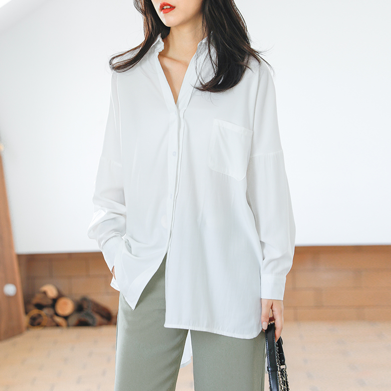 Oversize White Shirt Female Autumn Large Size Loose Casual Long Sleeve Shirt Women Single-Breasted Blouse Tops Plus Size 201201