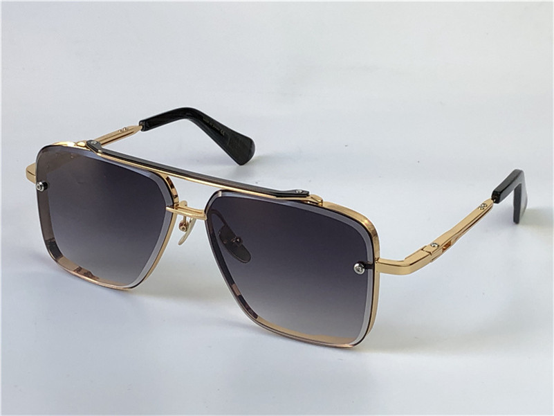 sunglasses men design metal vintage eyewear fashion style square frameless UV400 lens with original case
