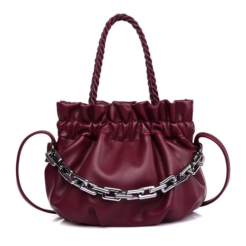 Fashion String PU big capacity Women shoulder bag Luxury high quality handbag for girls solid chain Crossbody bags, Black
Fashion String PU big capacity Women shoulder bag Luxury high quality handbag for girls solid chain Crossbody bags, Black