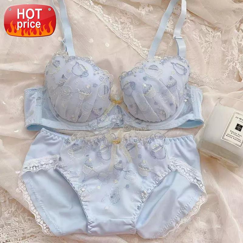 Japanese Cute Sexy Young Girl Lolita Underwear Embroidery Bra Set Lace Underwire Push Up Luxury Bra Brief Set Women Bralette Hot #BJ8C, Black;white 
Japanese Cute Sexy Young Girl Lolita Underwear Embroidery Bra Set Lace Underwire Push Up Luxury Bra Brief Set Women Bralette Hot #BJ8C, Black;white