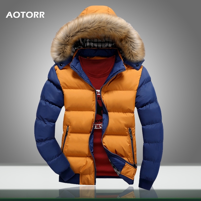 Men Winter Coat Warm Fleece Down Jacket 9 Color New Fashion Fur Hood Hat Men Outerwear Casual Mens Coats Thick Hoodies 4XL 201027