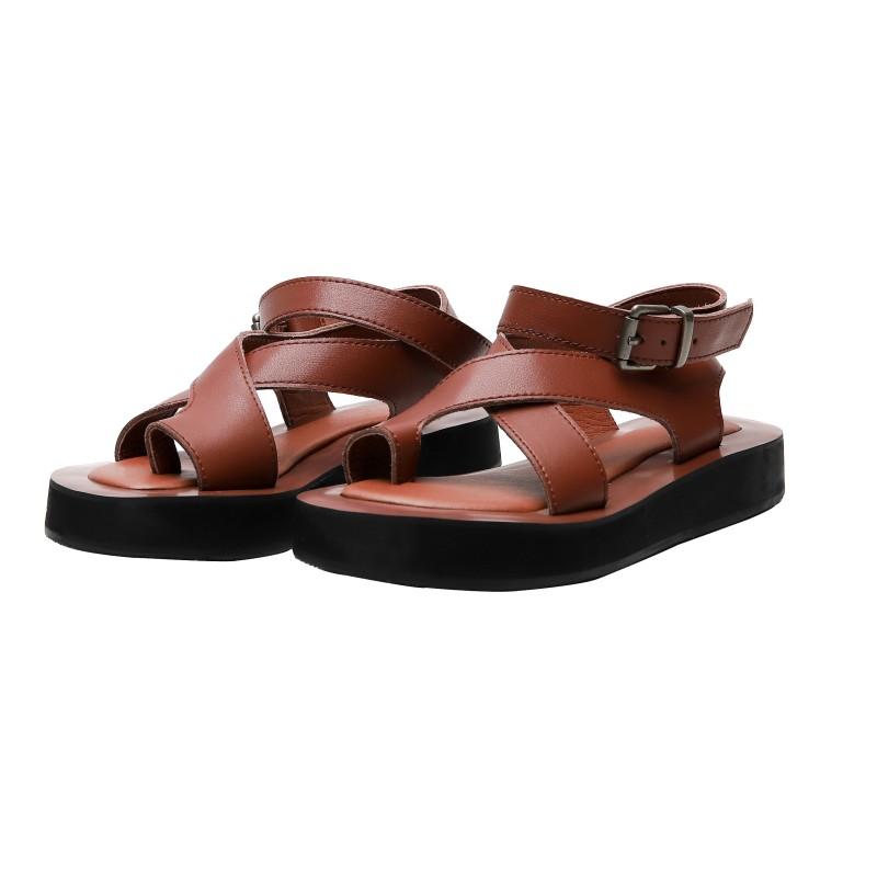 women sandals genuine leather platform sandals fashion set of toe shoes for ladies outdoor, White
women sandals genuine leather platform sandals fashion set of toe shoes for ladies outdoor, White