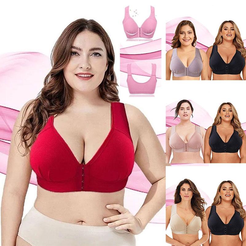 Newly Plus Size Front Closure Elastic Push Up Comfort Bra Women Wireless Bra S66, Beige
Newly Plus Size Front Closure Elastic Push Up Comfort Bra Women Wireless Bra S66, Beige