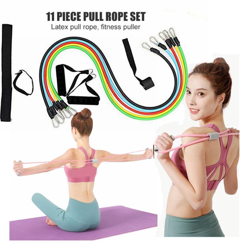 11pcs Fitness Pull Rope For Yoga Body Training Exercises Resistance Bands Latex Tubes Pedal Excerciser Chest Expander Rope
11pcs Fitness Pull Rope For Yoga Body Training Exercises Resistance Bands Latex Tubes Pedal Excerciser Chest Expander Rope