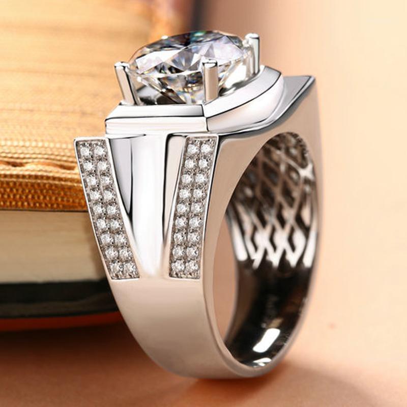 Cluster Rings 1 18K White Gold Moissanite Diamond Luxury Ring Round 2 Row Men Wedding Party Engagement Anniversary VVS D Color, Golden;silver
Cluster Rings 1 18K White Gold Moissanite Diamond Luxury Ring Round 2 Row Men Wedding Party Engagement Anniversary VVS D Color, Golden;silver