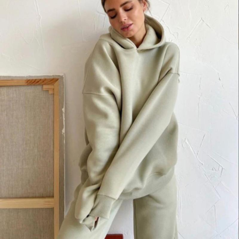 Women's Two Piece Pants Autumn Winter Set Women Outfits Solid Black Long Sleeve Hoodies Sweatshirt Pullovers Sports Suit Hooded, White
Women's Two Piece Pants Autumn Winter Set Women Outfits Solid Black Long Sleeve Hoodies Sweatshirt Pullovers Sports Suit Hooded, White